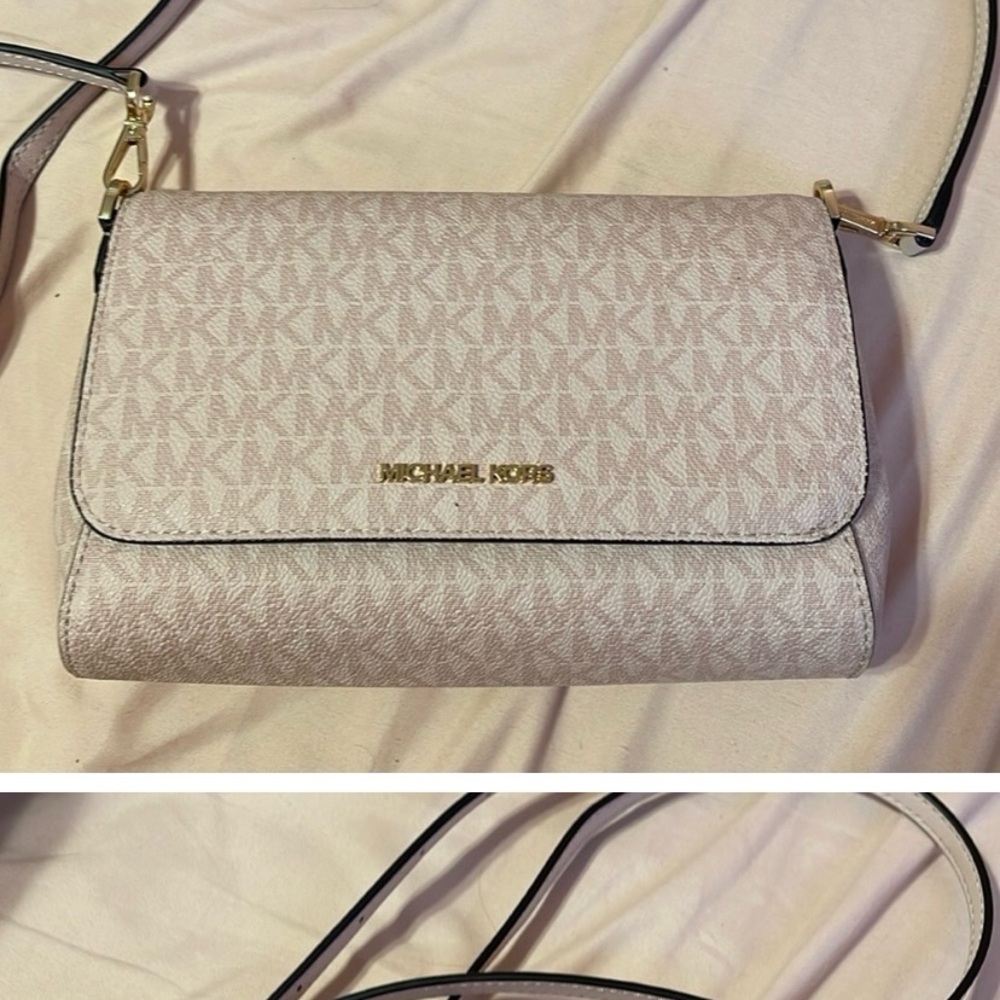 Michael Kors Cream Crossbody Bag with Gold Hardware